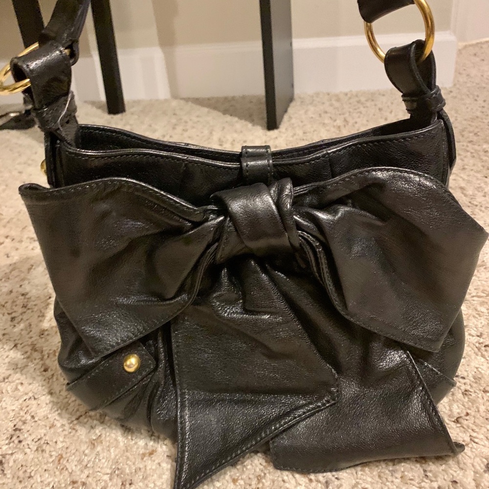LOW PRICE SALE! Yves Saint Laurent Blk Bow Handbag